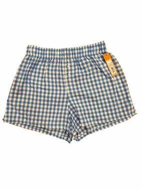 Colsie Women's Gingham Plaid Boxer Pajama Shorts in Blue